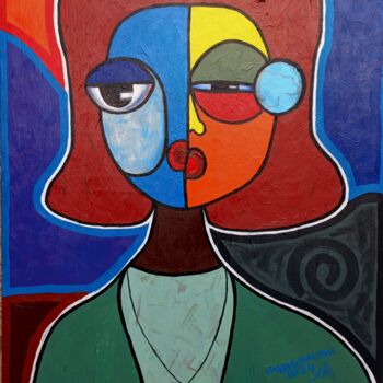 Painting titled "Within Out Of Reach" by Omonu Salisu, Original Artwork, Acrylic