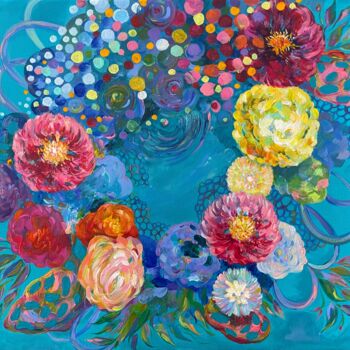 Pintura titulada "Dreams in Bloom" por Marina Mark, Obra de arte original, Acrílico