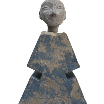Skulptur mit dem Titel "FINKE BRUTALIST HEAD" von Paolo Castagna (Brutalist Design), Original-Kunstwerk, Beton