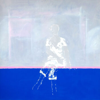 Painting titled "PORTRAIT XIX.III" by Jean Lerin, Original Artwork, Acrylic Mounted on Wood Stretcher frame