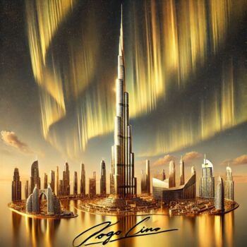 Digital Arts titled "Burj Khalifa 4" by Rogo Lino, Original Artwork, AI generated image