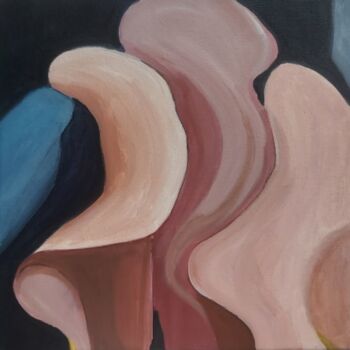 Peinture intitulée "Brown waves of peta…" par Anastasiia Kolomashkina, Œuvre d'art originale, Acrylique Monté sur Châssis en…