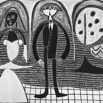 Peinture intitulée "Nupcias" par Enrique Pichardo, Œuvre d'art originale, Acrylique