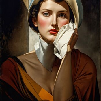 Arts numériques intitulée "ATTENTE (60CM X 40C…" par Nictsi Khamira, Œuvre d'art originale, Peinture numérique