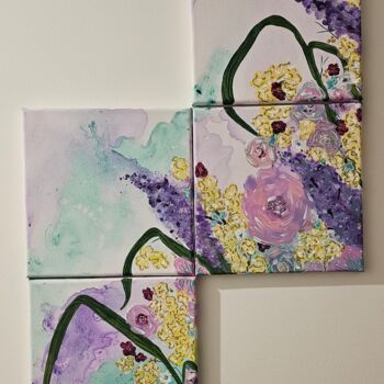 Peinture intitulée "Nature’s Puzzle" par Maria M., Œuvre d'art originale, Acrylique Monté sur Châssis en bois