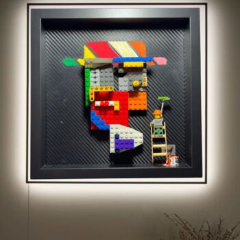 Pittura intitolato "Unique brics-Inspir…" da Erco, Opera d'arte originale, Acrilico Montato su Pannello di legno