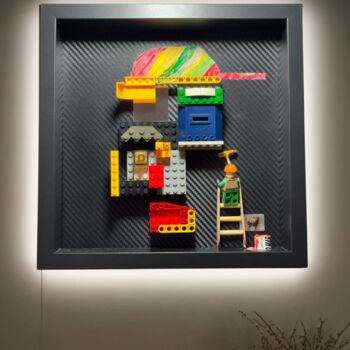 Pittura intitolato "pop art brics" da Erco, Opera d'arte originale, Acrilico Montato su Pannello di legno