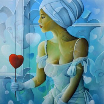Peinture intitulée "Le secret de Polich…" par Jeannette Guichard-Bunel, Œuvre d'art originale, Huile