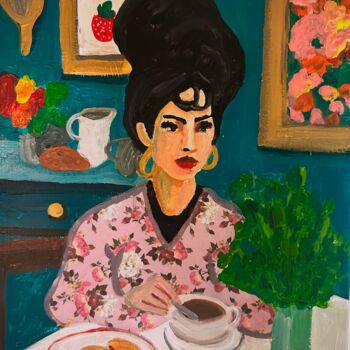 Peinture intitulée "Amy Winehouse" par Barbara Friehs, Œuvre d'art originale, Acrylique Monté sur Châssis en bois