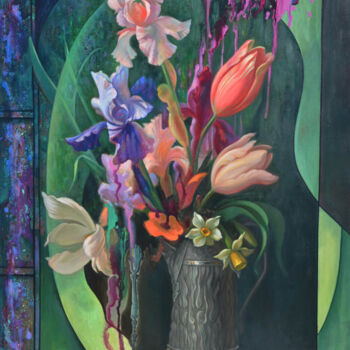 Peinture intitulée ""The secret life of…" par Tatiana Mcwethy, Œuvre d'art originale, Huile