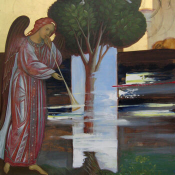 Painting titled ""Angel's Song"" by Tatiana Mcwethy, Original Artwork, Acrylic