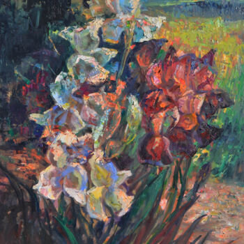 绘画 标题为“"Irises #1"” 由Tatiana Mcwethy, 原创艺术品, 油