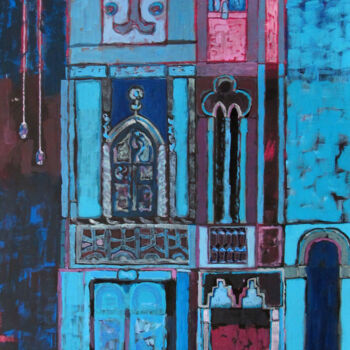 Peinture intitulée "Art oriental 03" par Elisabeth Perlini, Œuvre d'art originale, Acrylique