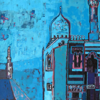 Peinture intitulée "Architecture orient…" par Elisabeth Perlini, Œuvre d'art originale, Acrylique