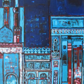 Peinture intitulée "Architecture Orient…" par Elisabeth Perlini, Œuvre d'art originale, Acrylique