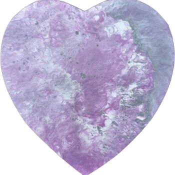 Malerei mit dem Titel "I LOVE YOU: Lavende…" von Nataly Ustinova, Original-Kunstwerk, Acryl Auf Keilrahmen aus Holz montiert