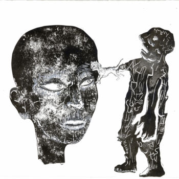 图画 标题为“Rêve surprise” 由Bruno Sentier (Assemblages), 原创艺术品, 墨