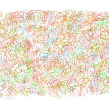 Dessin intitulée "Strates 01-F" par Rémy Verneuil, Œuvre d'art originale, Crayon