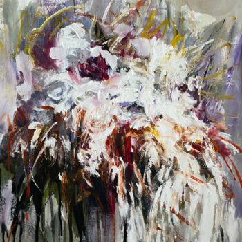 Painting titled "Without edges" by Oksana Almiz, Original Artwork, Acrylic Mounted on Wood Stretcher frame
