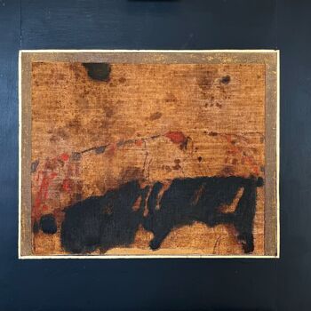 Peinture intitulée "Omaggio a Music" par Mauro Fornari, Œuvre d'art originale, Pigments Monté sur Panneau de bois