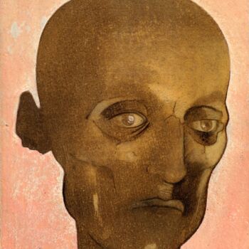 Malerei mit dem Titel "Anatomical Head Stu…" von Wilf Tilley, Original-Kunstwerk, Öl