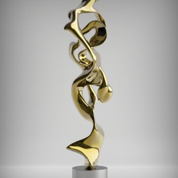 Sculpture titled "Ebb and Flow#11（Sma…" by Daniel Kei Wo, Original Artwork, Stainless Steel