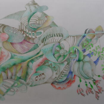 Zeichnungen mit dem Titel "Ormeaux" von Geneviève Durantou, Original-Kunstwerk, Bleistift