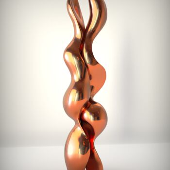 Skulptur mit dem Titel "Whisperer#4（Medium…" von Daniel Kei Wo, Original-Kunstwerk, Bronze