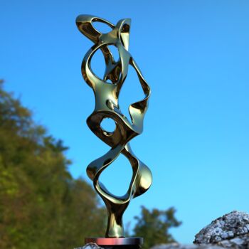Sculpture intitulée "Ebb and Flow#12" par Daniel Kei Wo, Œuvre d'art originale, Acier inoxydable