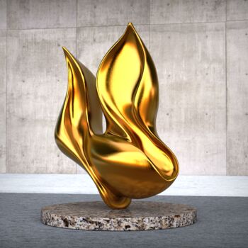 Skulptur mit dem Titel "Phoenix#2（Large edi…" von Daniel Kei Wo, Original-Kunstwerk, Bronze
