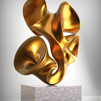 Sculpture titled "path of the sun（Med…" by Daniel Kei Wo, Original Artwork, Bronze