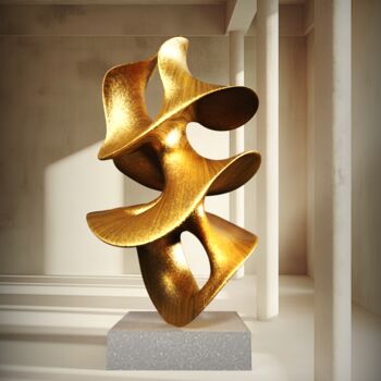 Sculpture titled "Eternal Flow（Large…" by Daniel Kei Wo, Original Artwork, Bronze