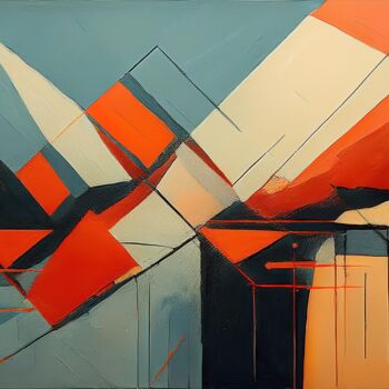 Цифровое искусство под названием "Vibrant Geometric F…" - Jacek Dudziński, Подлинное произведение искусства, Изображение, сг…