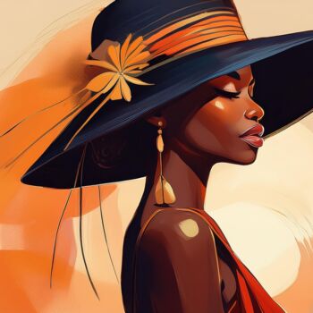 Digital Arts με τίτλο "Elegant Woman in an…" από Jacek Dudziński, Αυθεντικά έργα τέχνης, Εικόνα που δημιουργήθηκε με AI