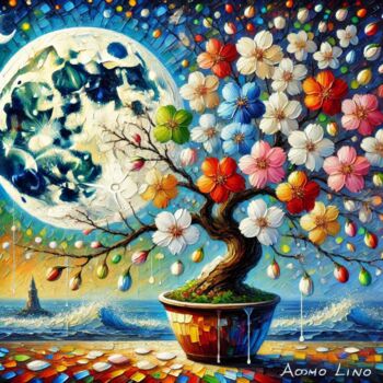 Digital Arts titled "Bonsái  13" by Rogo Lino, Original Artwork, AI generated image Mounted on artwork_cat.