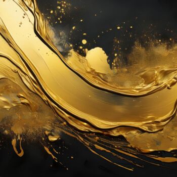 Ζωγραφική με τίτλο "Gold Splatter Desig…" από Jacek Dudziński, Αυθεντικά έργα τέχνης, Εικόνα που δημιουργήθηκε με AI