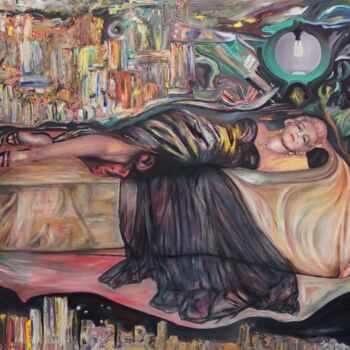 Peinture intitulée "Marilyn Monroe "Nor…" par Rodolfo V Ortiz, Œuvre d'art originale, Huile Monté sur Châssis en bois