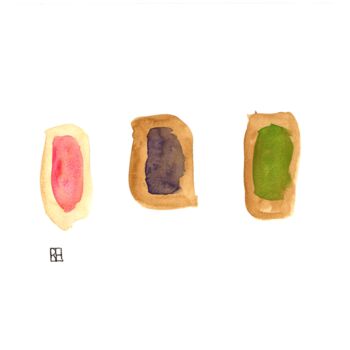 Schilderij getiteld "Carnet hiver 2025 0…" door François Rigler, Origineel Kunstwerk, Aquarel