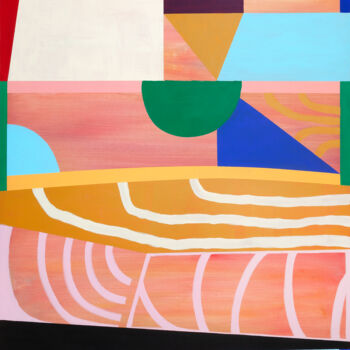 Malerei mit dem Titel "Beach - Blue Sky" von Tommy Lennartsson, Original-Kunstwerk, Acryl
