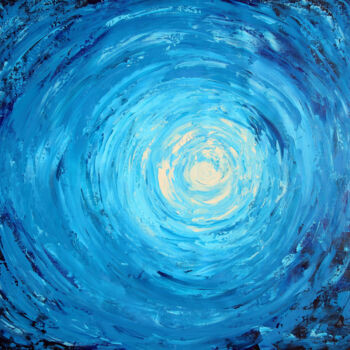Painting titled "BLUE ENERGY" by Denis Kuvayev, Original Artwork, Acrylic