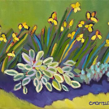 Painting titled "Whispers of Spring" by Catherine J. Martzloff, Original Artwork, Oil Mounted on Wood Stretcher frame