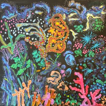 "Celestial Reef" başlıklı Tablo Jie Song tarafından, Orijinal sanat, Akrilik