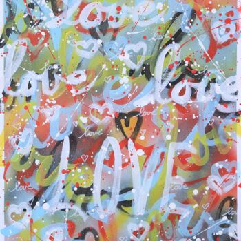 Peinture intitulée "Love love 23" par Isabelle Pelletane, Œuvre d'art originale, Acrylique