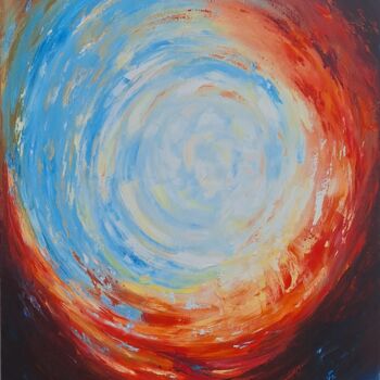 Painting titled "Acrylic abstract pa…" by Dmitrij Butchenko, Original Artwork, Acrylic Mounted on Wood Stretcher frame