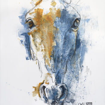 Peinture intitulée "Face à Face 77t" par Benedicte Gele, Œuvre d'art originale, Acrylique Monté sur Châssis en bois