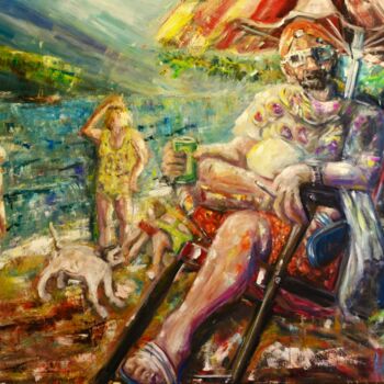 Malerei mit dem Titel "Caribbian redneck b…" von Walter Schauer (Walter Carl Schauer), Original-Kunstwerk, Öl Auf Keilrahmen…