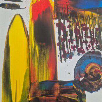 Peinture intitulée "hello" par Armand Latournald, Œuvre d'art originale, Acrylique