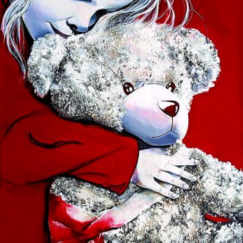 Painting titled "UNSCHULD" by Ute Kleist, Original Artwork, Acrylic