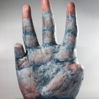 Skulptur mit dem Titel "Standpoint" von Nadiia Otriazha And Fedir Bushmanov, Original-Kunstwerk, Keramik