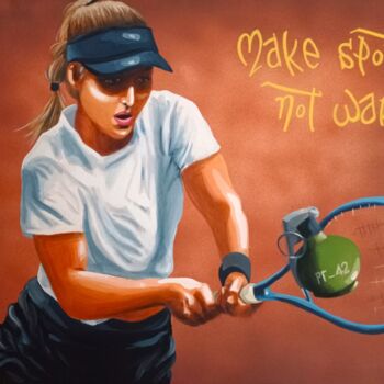 绘画 标题为“Make Sport, Not War…” 由Vincenzo Marino, 原创艺术品, 丙烯